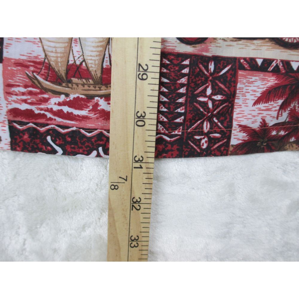 Royal Creations Shirt Mens Extra Large Red Floral Button‎ Up Hawaiian Beach - Picture 7 of 9